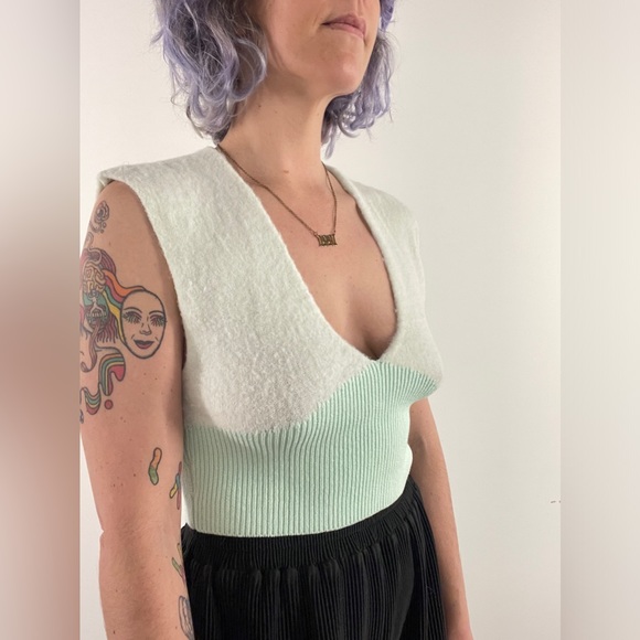 Sleeveless, Free People Mint Green Top - Picture 2 of 6